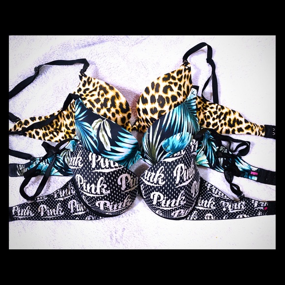 PINK Set of 3 Bras - Picture 1 of 7